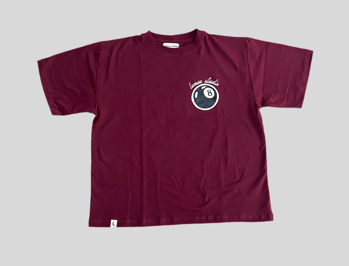 Camiseta Box Fit "Billar" Vino