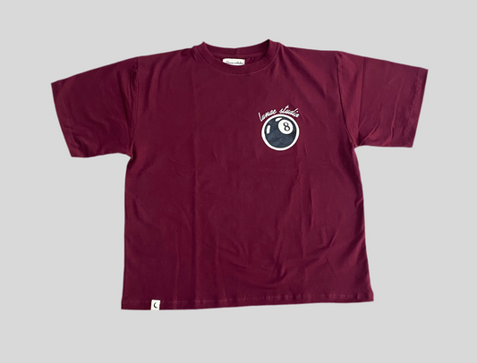 Camiseta Box Fit "Billar" Vino