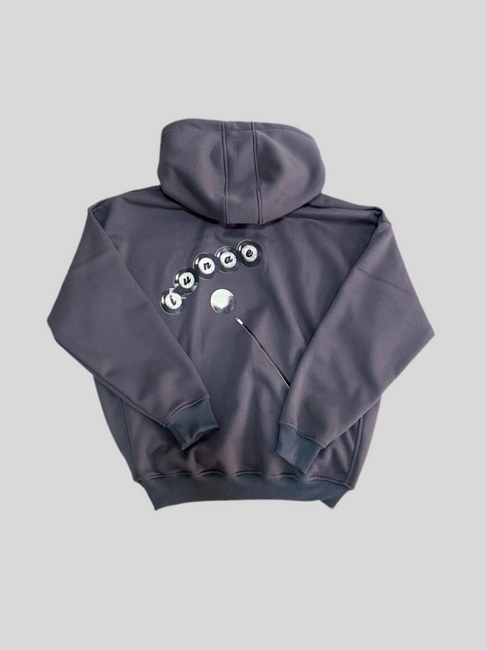 Hoodie Oversize "Billar" Gris